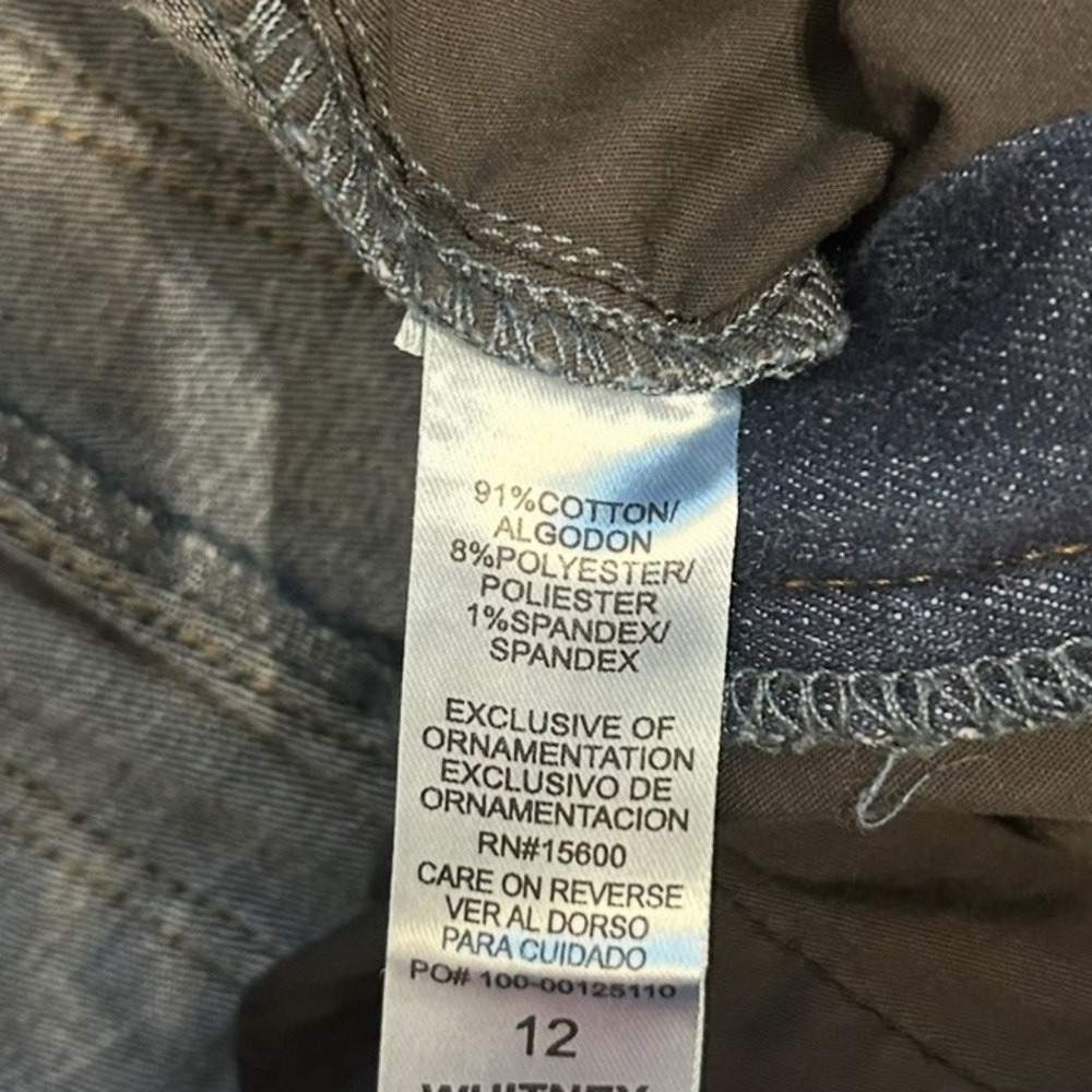 Wit & Wisdom Wide Leg Dark Wash Cropped Jeans High Rise 12 - Picture 5 of 7